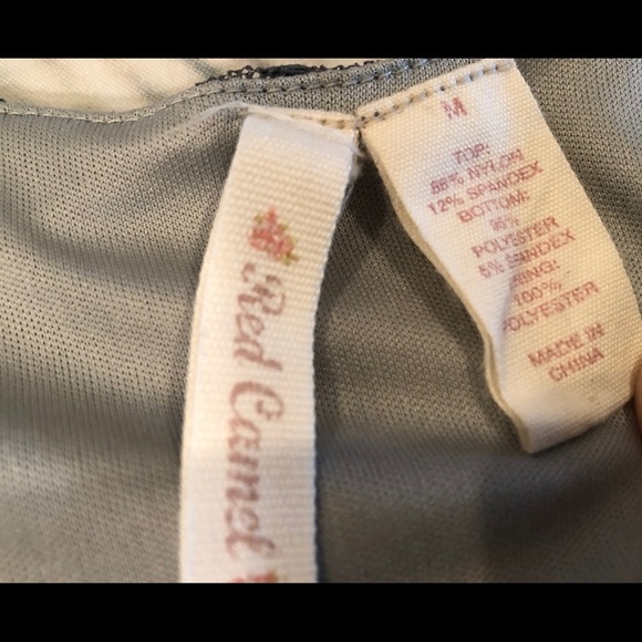 New Price! Red Camel Lace Overlay Mini Dress - Picture 5 of 7